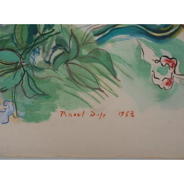 Modern Raoul Dufy, Little Wild Flowers, 1953, Original Lithograph For Sale - Image 3 of 7