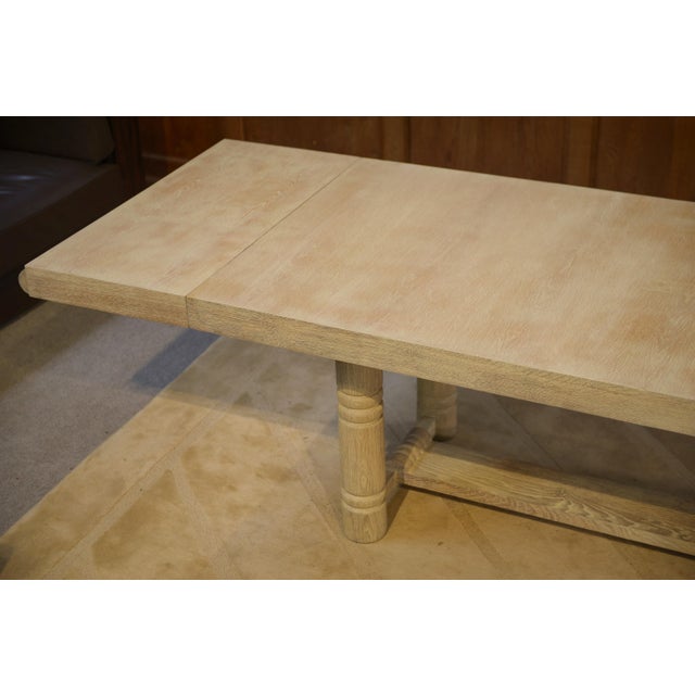 Art Deco Table in Limed Oak in the style of Jean-Charles Moreux, 1940s For Sale - Image 10 of 15