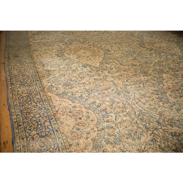 Vintage Tea Washed Kerman Carpet - 10'11" x 19'1" For Sale - Image 11 of 17