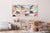 2026, Geometric Astronomy Triptych, Modern Bauhaus Tiles, Modern Floral Axis I, Acrylic Paint on Watercolor Paper, 2026 For Sale In Miami - Image 6 of 11