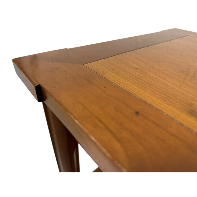 Mid 20th Century Baker Rattan End Table For Sale - Image 9 of 11