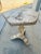 1940s Primitive Rustic Chippy Paint Wooden Side Table For Sale - Image 5 of 8