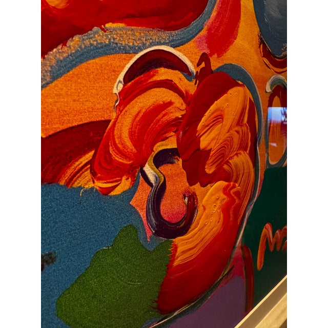 Peter Max "Profile Series 7" (2001) Unique Mixed Media Acrylic Painting, Hand Signed - Framed With Coa For Sale In Aspen - Image 6 of 9