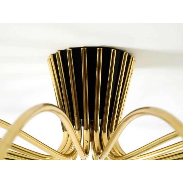 Mid-Century Modern Brass Sputnik Ceiling Lamp, 1950s For Sale - Image 13 of 18