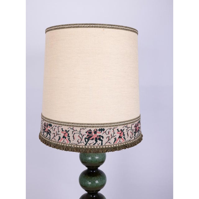 Large Green Ceramic Floor Lamp from Kaiser Leuchten, Germany, 1970s For Sale - Image 9 of 13