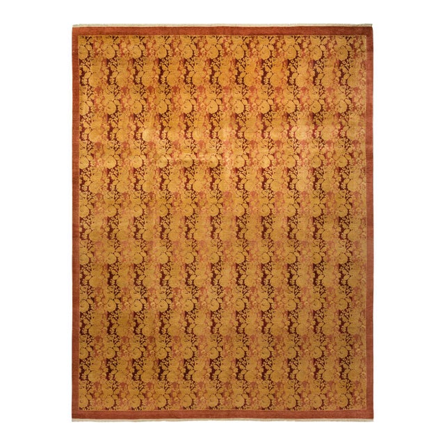 Mogul Collection Hand-Knotted Area Rug - Orange Collection 9' 2" X 11' 9" For Sale - Image 10 of 10