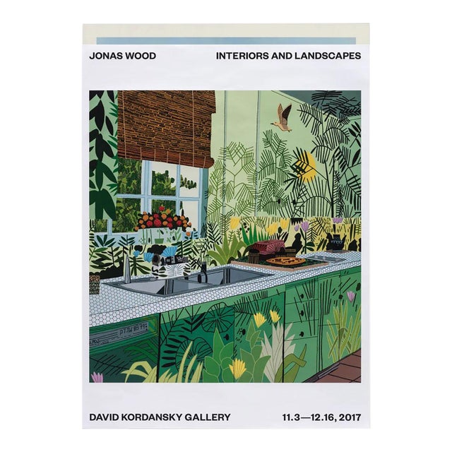 Jonas Wood Interiors and Landscapes Official Exhibition Poster For Sale