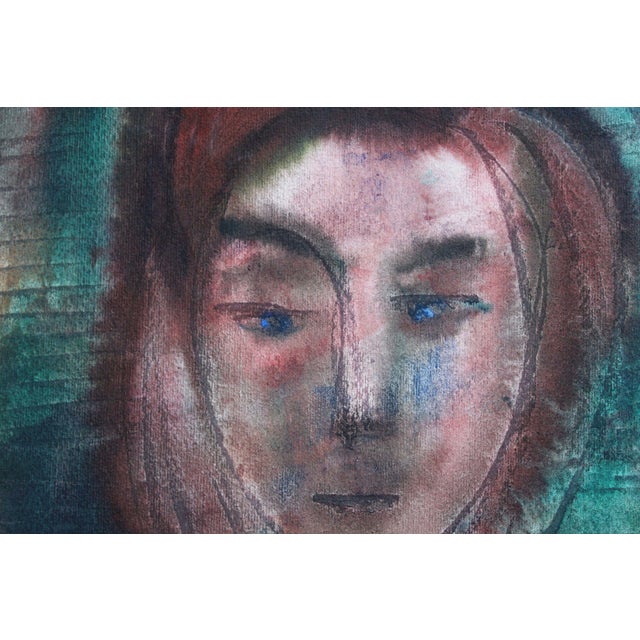 Portrait. 1966. Watercolor on paper, 35.5x30 cm dzidra ezergaile (1926-2013) born in riga. School years alternate with...