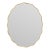 Curvy Brass Oval Mirror For Sale