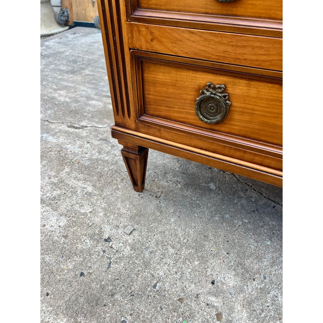 Late 19th Century French 19th Century Louis XVI Walnut Commode / Chest of Drawers For Sale - Image 5 of 12