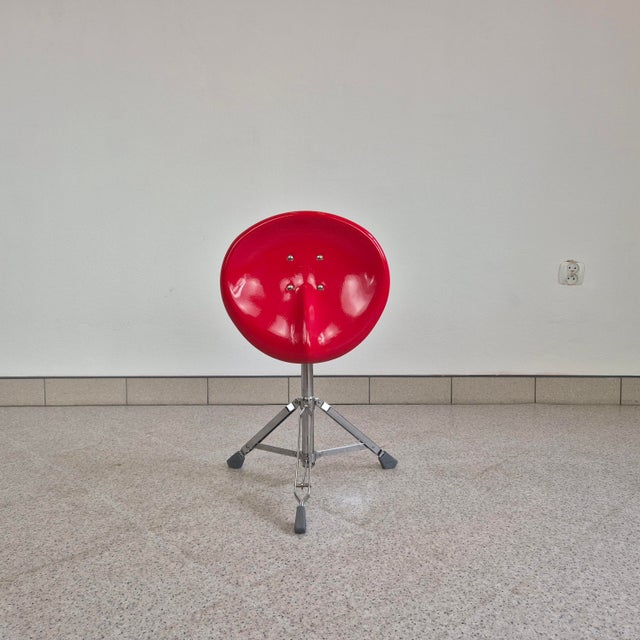 Red Japanese Stool by Yasu Sasamoto for Dulton, 1970s For Sale - Image 8 of 10