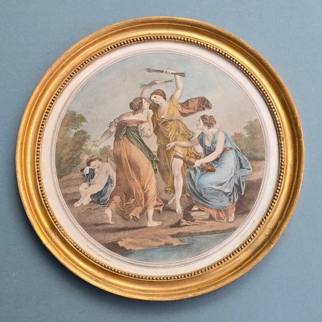 Angelica Kauffman, Cupid Disarmed by Grace & Cupid's Revenge, 1800s, Engravings, Set of 2 For Sale - Image 7 of 18
