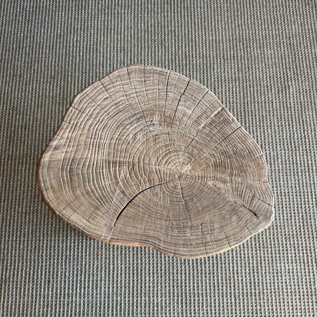 Brown Vintage Elm Wood Chop Block Table #P14 For Sale - Image 8 of 8