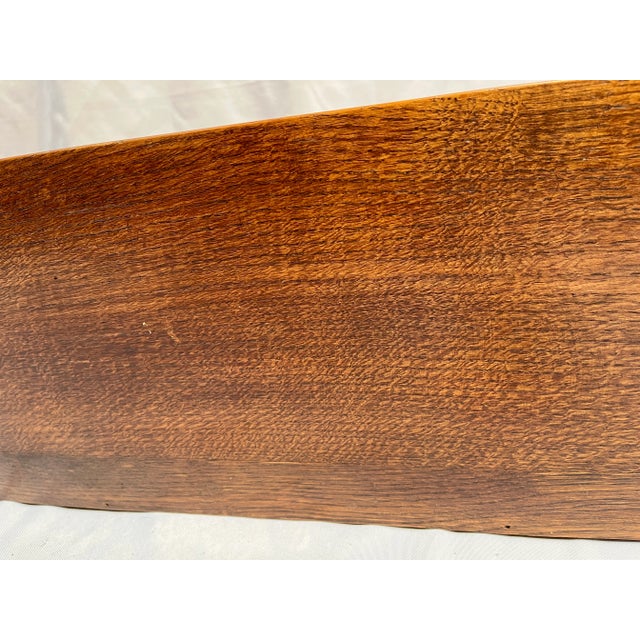 Brown Mid 20th Century Carved Tiger Oak Coat Rack For Sale - Image 8 of 13