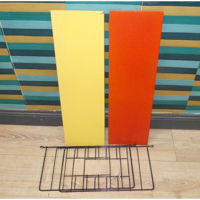 Small Vintage Metal String Shelf, 1960s For Sale - Image 10 of 13