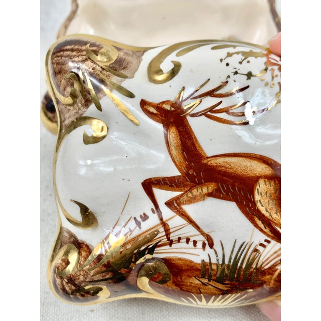Vintage Belgian Ceramic Deer Box For Sale - Image 11 of 13