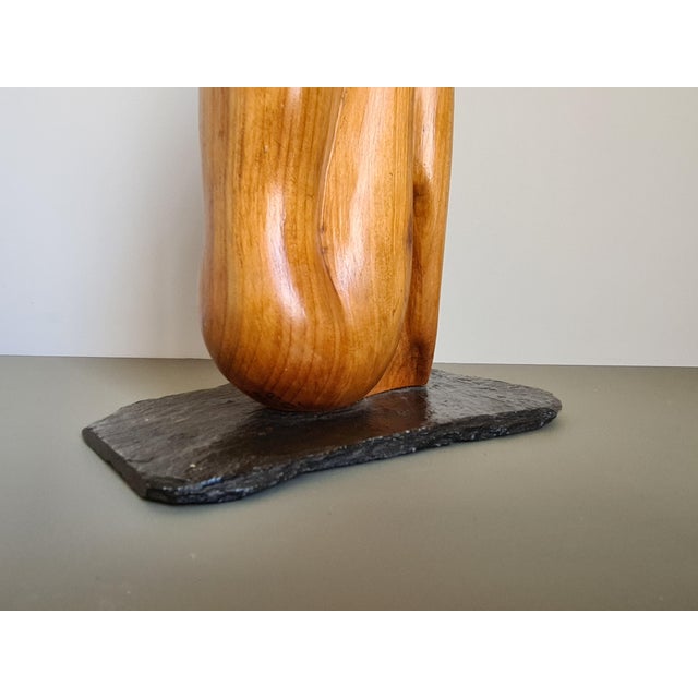 Wood Mid-Century Minimalist Abstract Art Wooden Sculpture, 1970s For Sale - Image 7 of 11