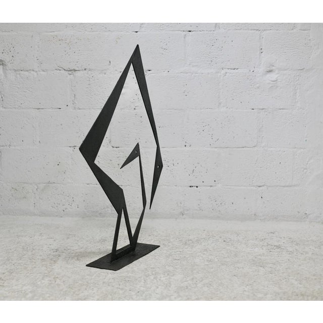 Metal Black Sculpture, 1970s, Steel For Sale - Image 7 of 16
