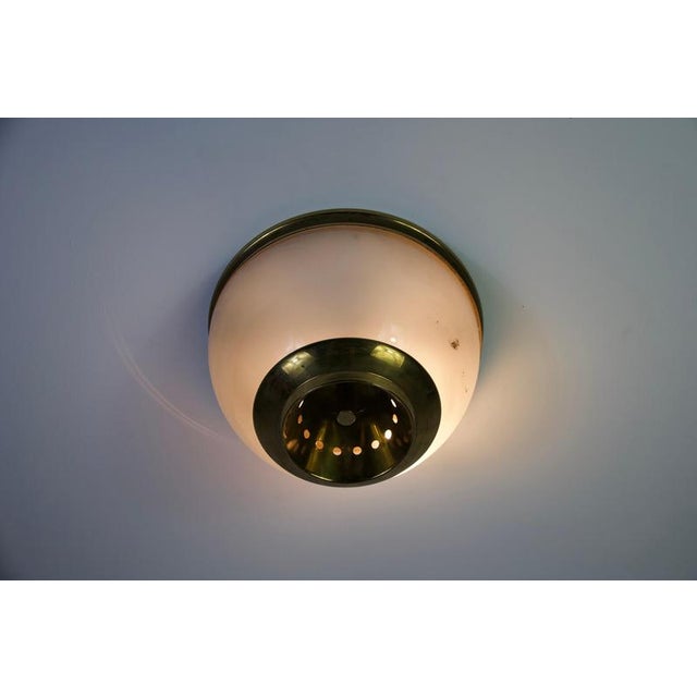 LSP3 Flush Mount in Brass and Glass by Luigi Caccia Dominioni for Azucena, 1960s For Sale - Image 14 of 17