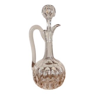 Antique Edwardian Glass Ewer, 1900, Set of 2 For Sale