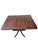 English Antique Duncan Phyfe Mahogany Drop-Leaf Pedestal Table With Brass Feet For Sale - Image 3 of 5