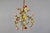 Hollywood Regency Floral Pastel Color Painted Metal Chandelier, 1950s For Sale - Image 4 of 18