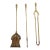 Early 20th Century English Brass 3-Piece Fire Tool Set For Sale