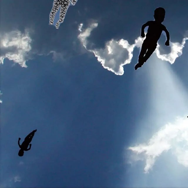 Blue Children From Heaven Digital Photography Print Signed, Numbered and Framed For Sale - Image 8 of 12