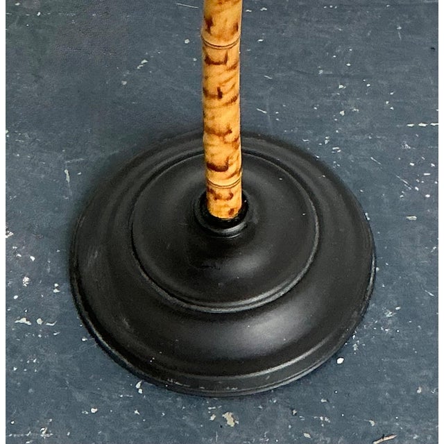 Vintage Bamboo Floor Lamp With Seagrass Shade For Sale - Image 9 of 16
