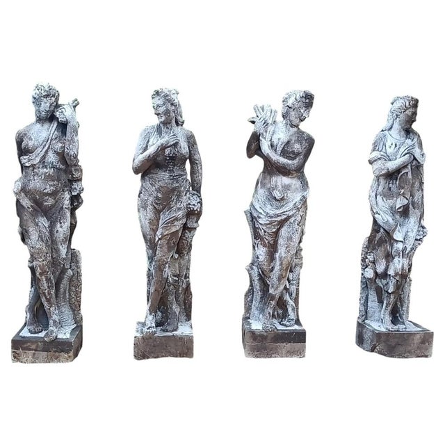 20th Century Italian Nude The Four Seasons Sculptures, Set of 4 For Sale - Image 16 of 16