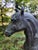 Beautiful fine art sculpture of a horse in movement. Unsigned. Very Heavy yet appears to be hollow, with no repairs or...