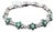 7.35 Ct Natural Emerald & Diamond Tennis Bracelet For Sale