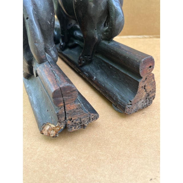 English Medieval Extremely Rare Church Pew Animal Carvings - Set of 2 For Sale In West Palm - Image 6 of 12