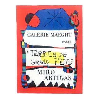 Joan Miro Lithograph 53 Terre De Grand Feu Art in Posters 1959 For Sale