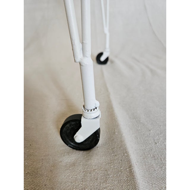 Metal 1960s , John Risley, Weinberg Style Metal Horse Cocktail Bar Cart on Wheels For Sale - Image 7 of 8