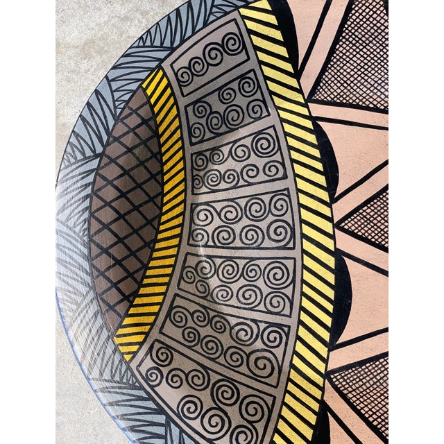 Elevate your home décor with this eye-catching Vintage Postmodern Hand Painted Charger, a true statement piece that...