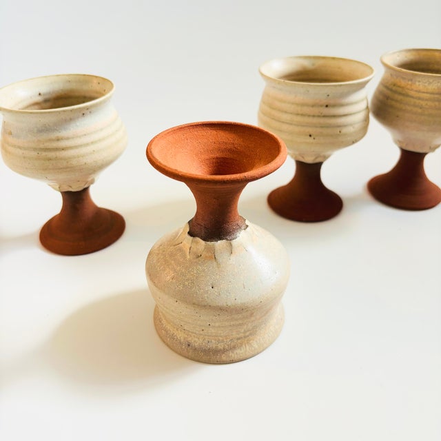 Studio Pottery Goblets - Set of 4 For Sale - Image 13 of 13