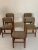 Vintage Chairs in Walnut and Beech, 1970s, Set of 5, in Very Good conditions. Designed 1970 to 1979