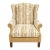 Accent Chair Wing Back Velvet Jacquard Stripe Stuart Funiture Company Asheboro Nc. Retro Kitsch Statement Piece Living Room Office For Sale