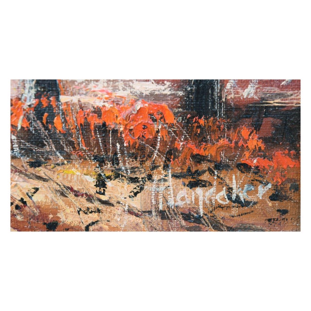 Autumn Walk in the Woods - Mid Century Figurative Landscape by Harold Landaker For Sale - Image 4 of 5