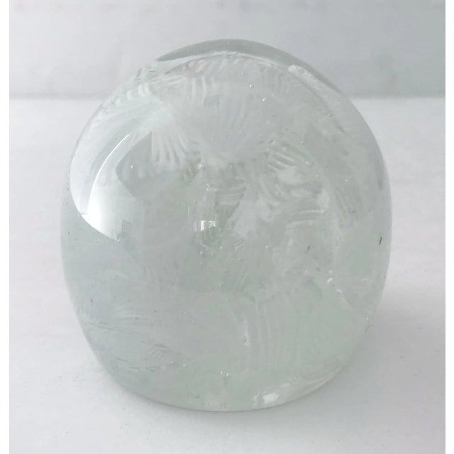 1960s White Filigrana Italian Murano Glass Paperweight For Sale In Palm Springs - Image 6 of 11