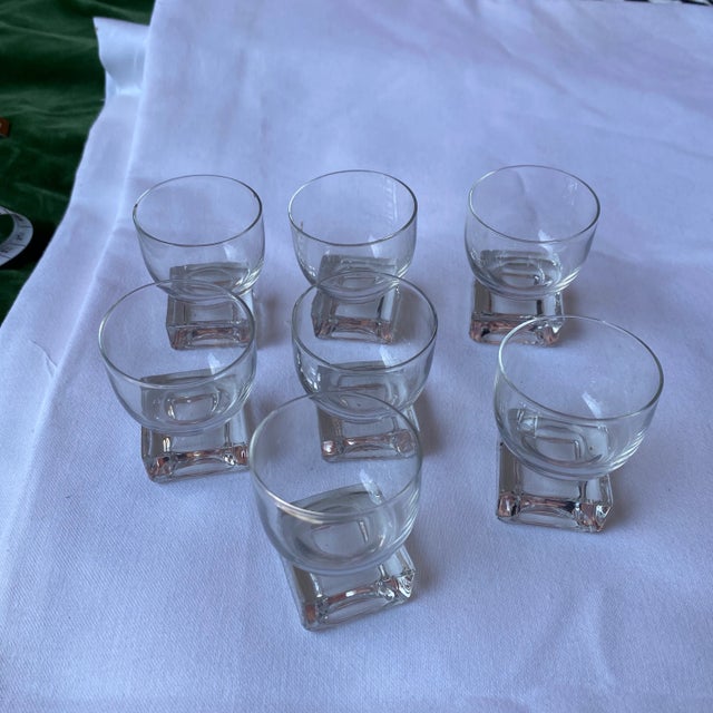 Transparent 1970s Collection of Vintage Ice Cube Shot Glasses- Set of 7 For Sale - Image 8 of 8