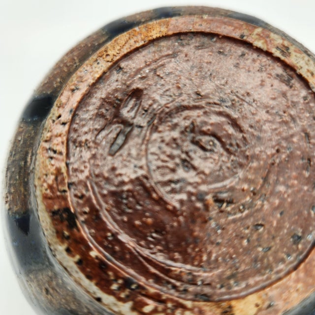 Mid 20th Century Studio Pottery Drip Glaze Weed Pot For Sale - Image 10 of 14
