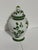 This is a vintage Andrea by Sadek porcelain lidded ginger jar in the Chinoiserie style featuring a hand-painted green...