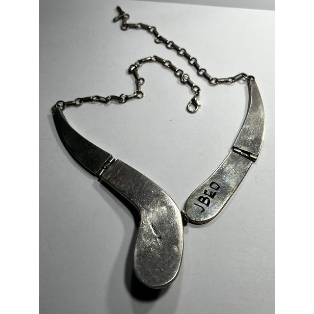 Sterling silver and soda light Native American necklace Stamped sterling and signed Wilson Padilla Solid sterling silver...