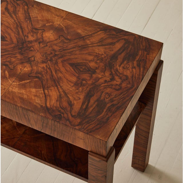 Art Deco Italian Art Deco Burl Walnut Side Table, 1930's For Sale - Image 3 of 4