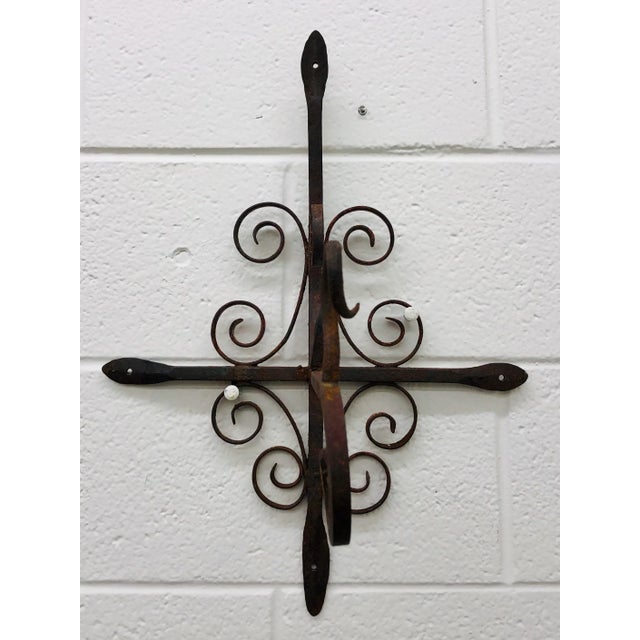 Antique Forged Iron Hanging Hook For Sale - Image 4 of 13