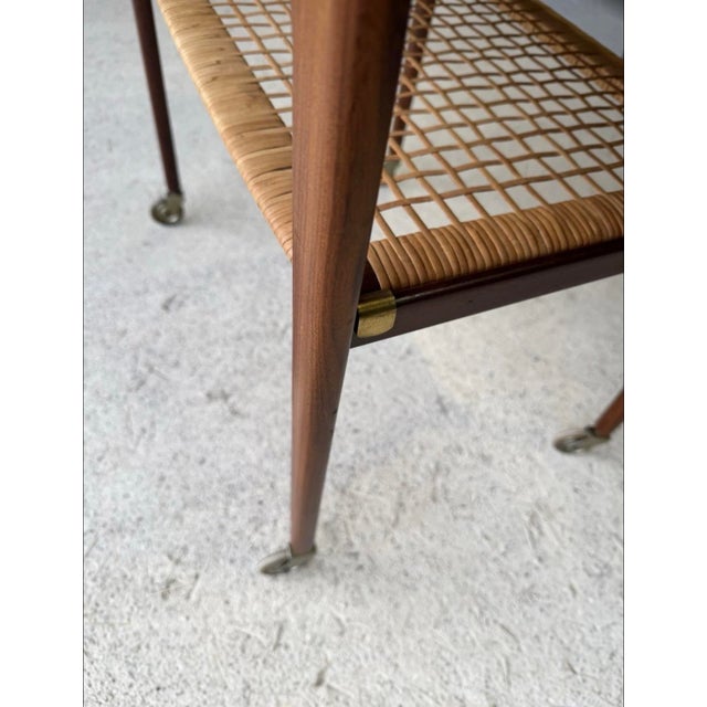 Wood Mid-Century Modern Danish Serving Trolley by Johannes Andersen for Silkeborg, 1960s For Sale - Image 7 of 18
