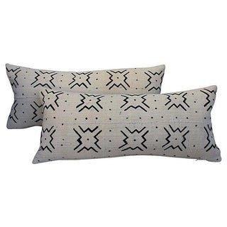 Mali Tribal Mud Cloth Pillows - A Pair For Sale