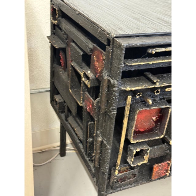 American James Bearden Steel, Enamel and Bronze Cabinet, Attributed For Sale - Image 3 of 18